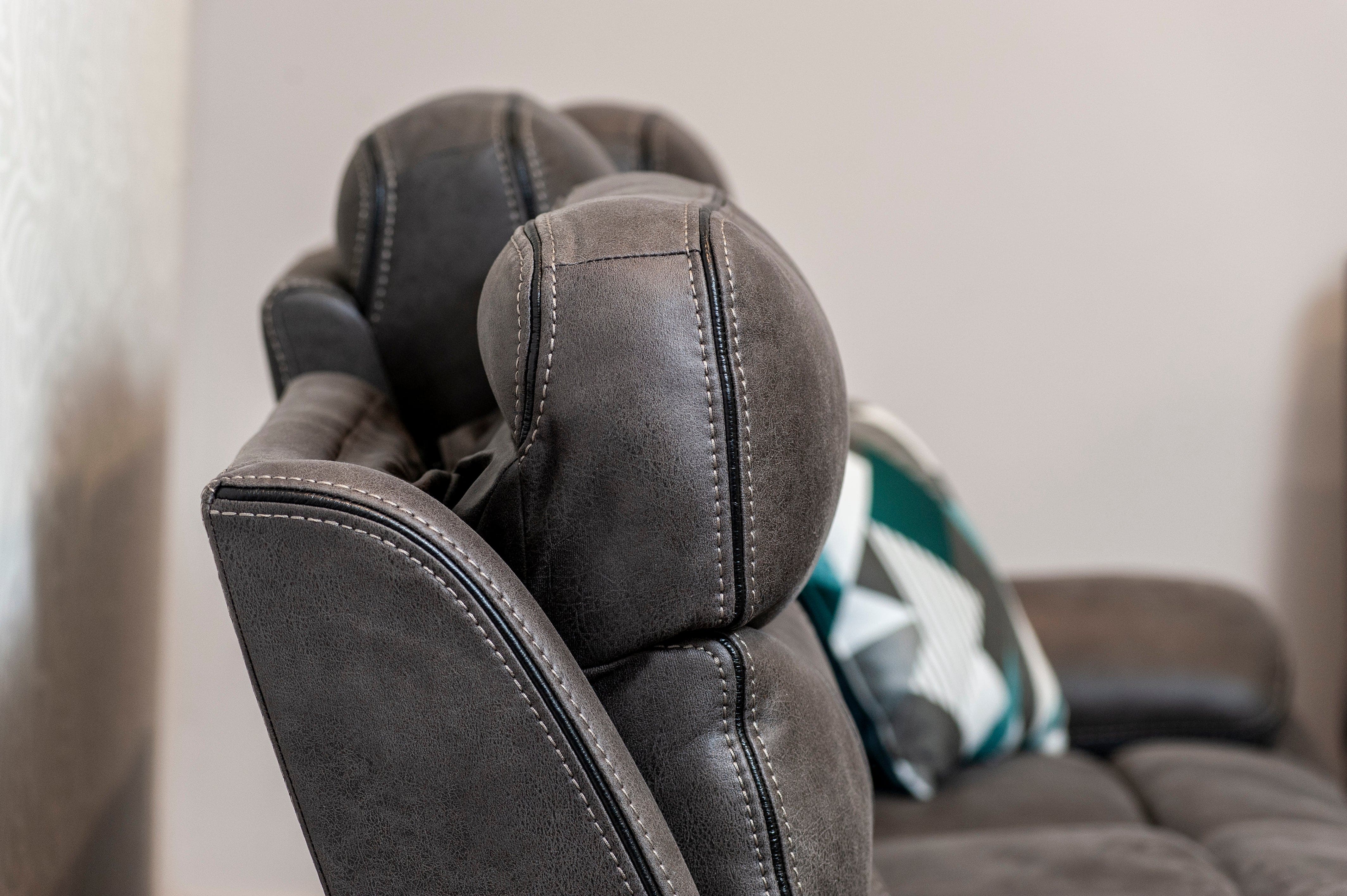 Cinema Sofa | Drinks Coolers | Wireless Charging | Bluetooth Speakers | Power Adjustable Headrests | Express Smart Tech 2 Seater Fabric Power Recliner Sofa With Drinks Console | Couch | - Image 7