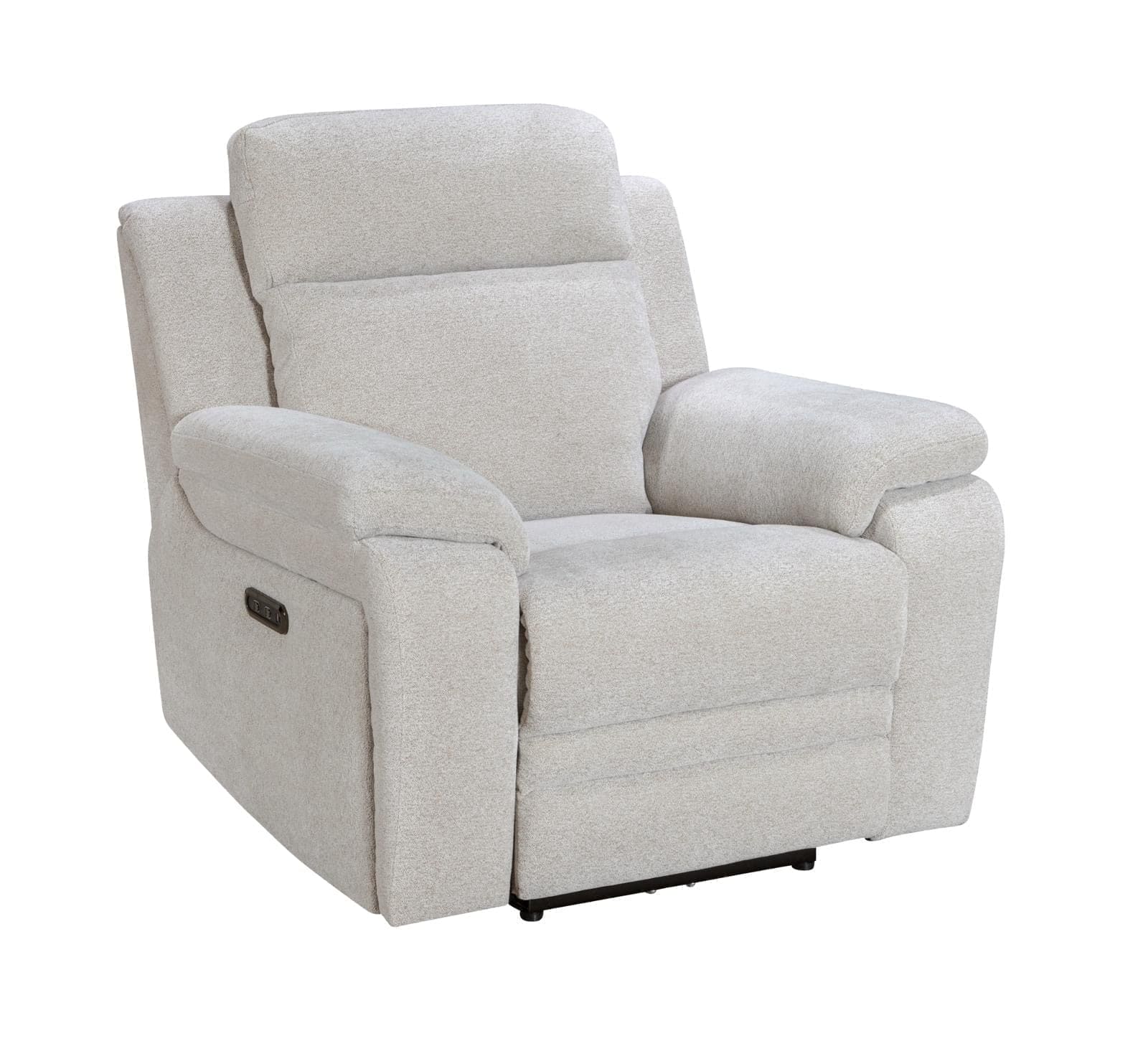 "Barre" Electric Reclining Cream / Oatmeal Fabric Sofa Range - USB Charging Ports - Image 7
