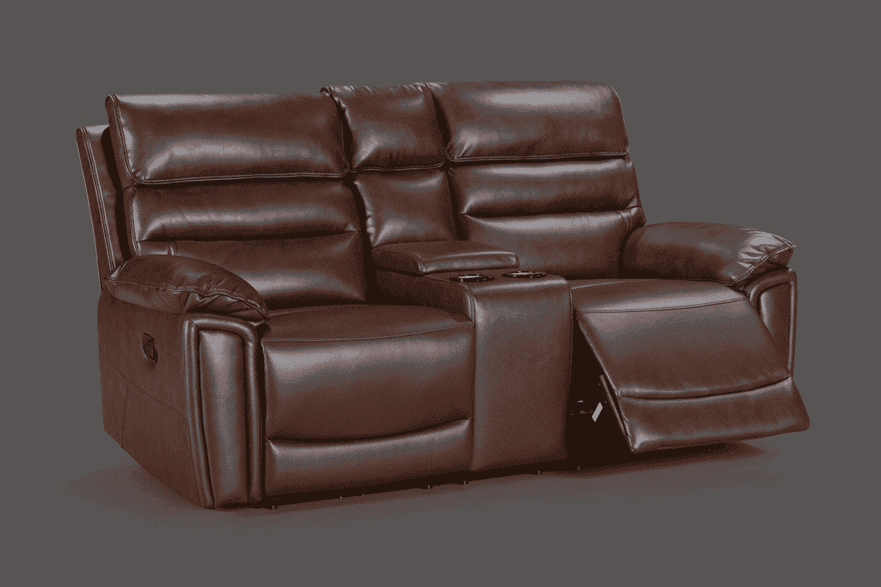 Calisese Brown Leather Electric Reclining Sofa Range Suite Set With USB Charging Ports & Drop Down Tray Table - Image 4
