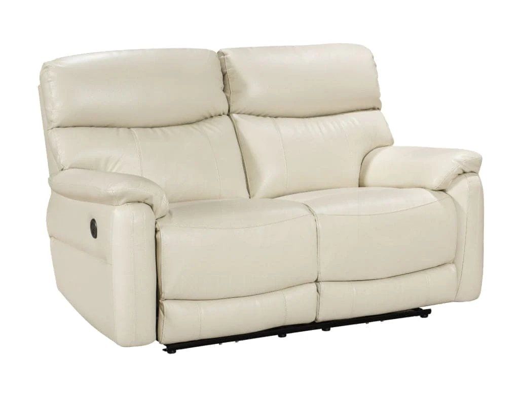 Milano Ivory / Cream Leather Electric / Power Reclining 2 Seater Sofa | Couch | - Image 5