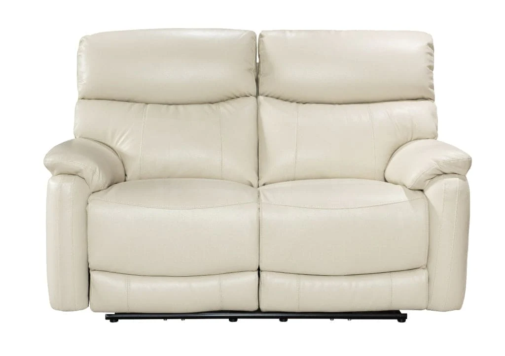 Milano Ivory / Cream Leather Electric / Power Reclining 2 Seater Sofa | Couch | - Image 4