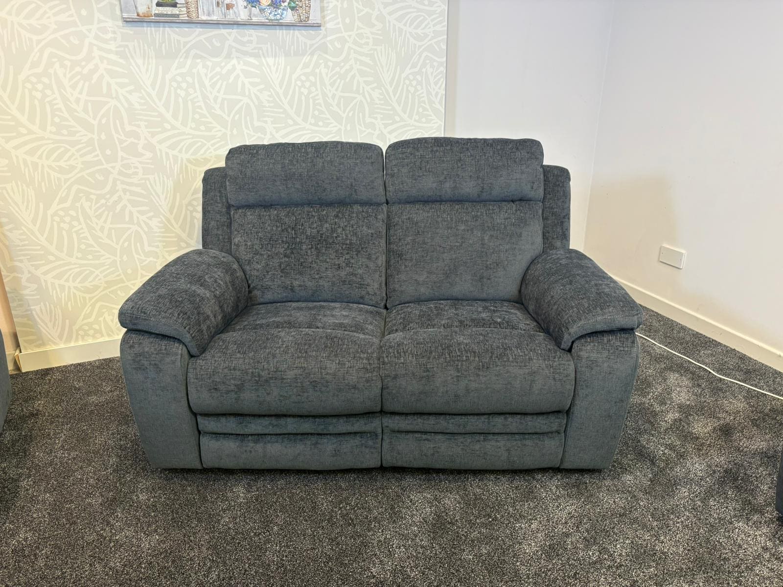 "Barre" Electric / Power Reclining Grey Fabric Sofa Set - USB Charging Ports - Image 23