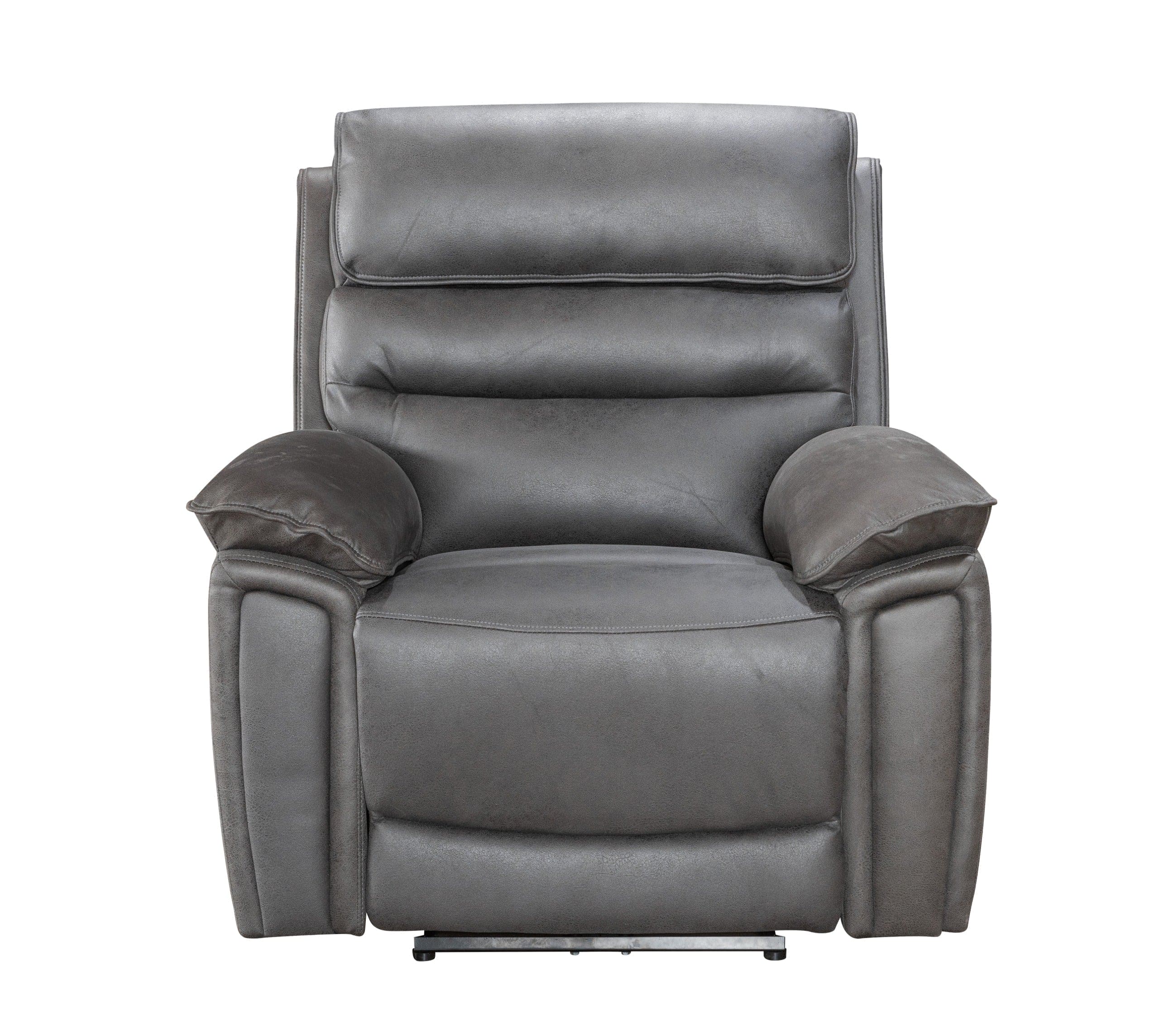 Donald Suede Fabric Power Reclining Sofa Range Suite Set With USB Charging Ports & Drop Down Tray Table - Image 14