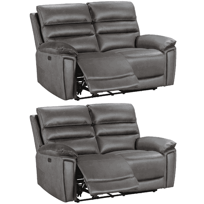 Donald Suede Fabric Power Reclining Sofa Range Suite Set With USB Charging Ports & Drop Down Tray Table - Image 19