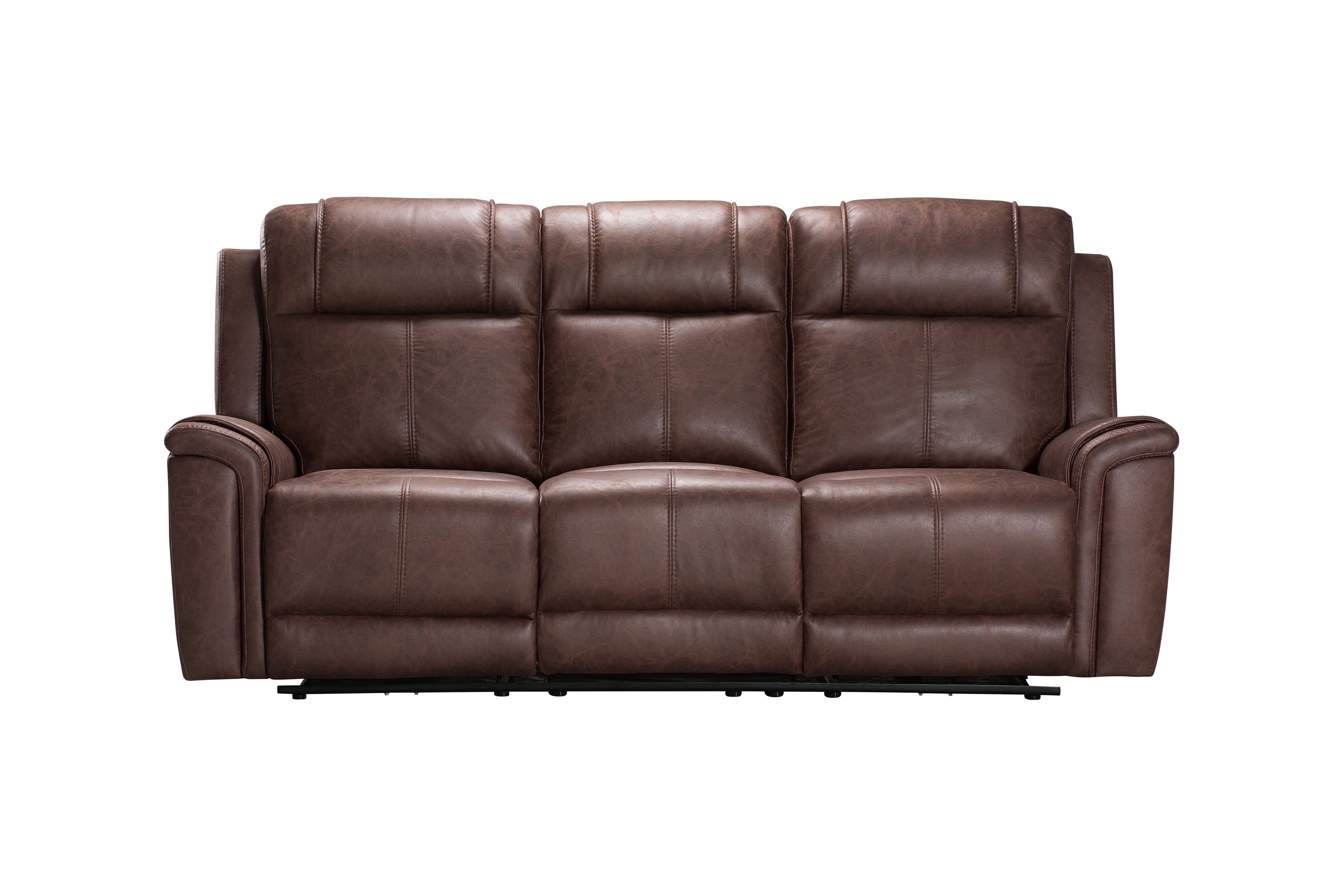 Charles Electric / Power Reclining Brown Resilience Fabric Sofa Range | Power Headrests | USB Charging & Drinks Tray Table Plus High Seating & Backrest Position | Couch - Image 8