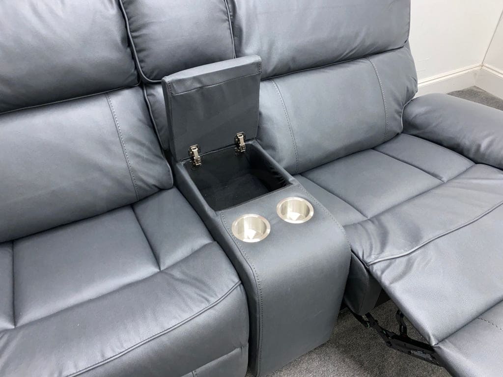 Electric Recliner Grey Fabric LHF Corner Sofa - Image 13