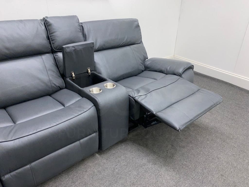 Electric Recliner Grey Fabric LHF Corner Sofa - Image 14