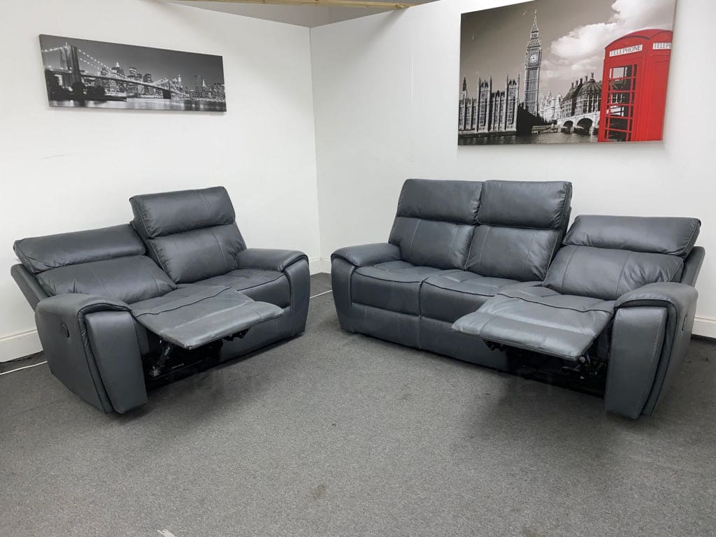 LIMITED TIME OFFER - Goodwood Microfibre Fabric Electric Recliner 3 Seater + 2 Seater Sofa Set + USB Ports - Image 3