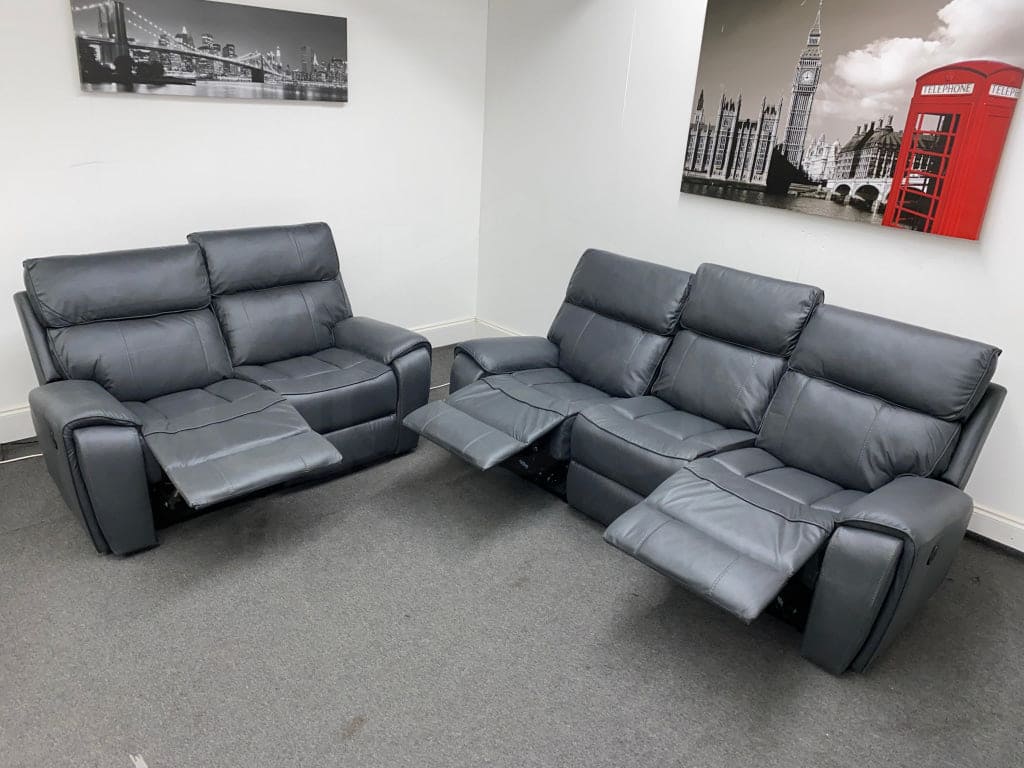 LIMITED TIME OFFER - Goodwood Microfibre Fabric Electric Recliner 3 Seater + 2 Seater Sofa Set + USB Ports - Image 5