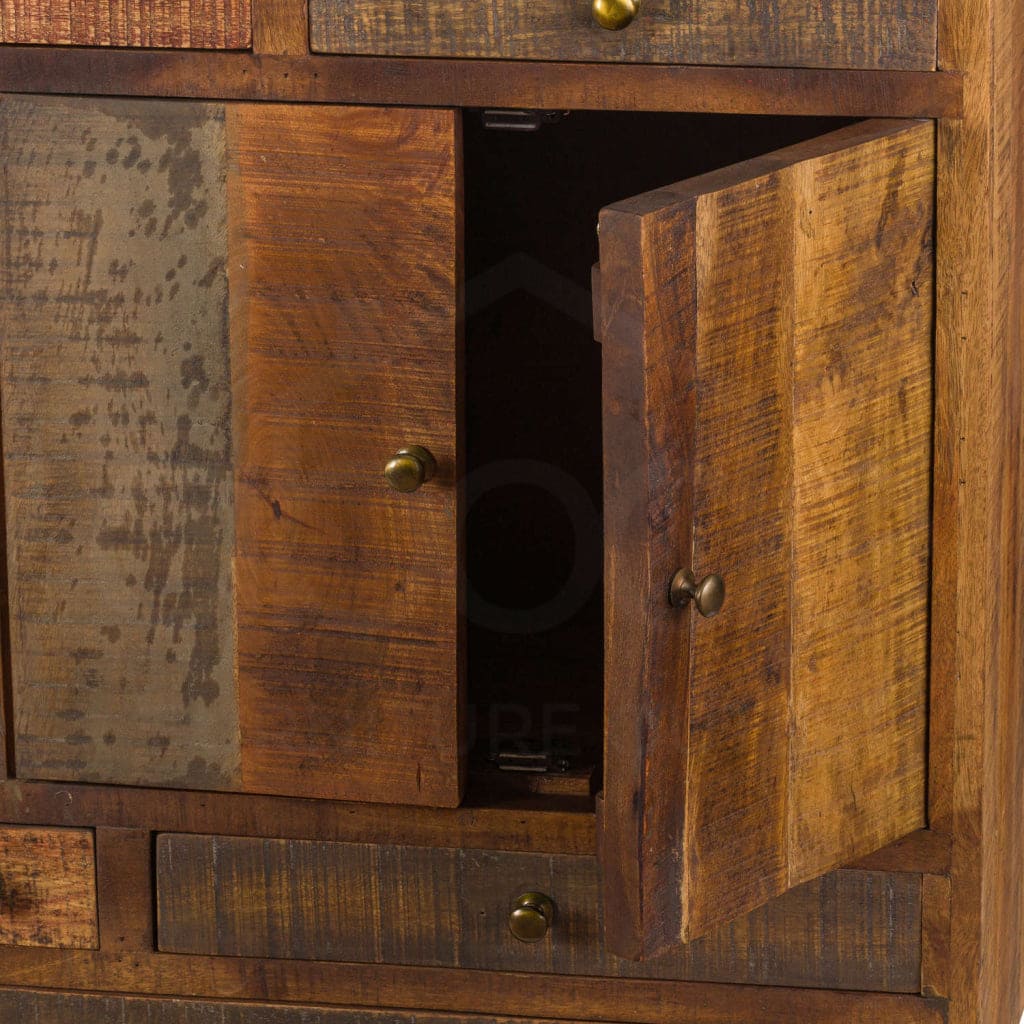 Industrial Multi Draw Chest With Brass Handles - Image 3