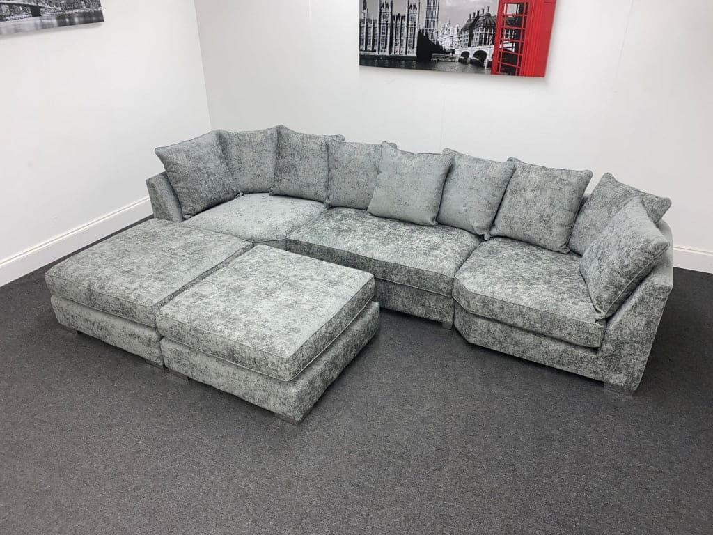 Lawrie Grey U-Shape Corner Sofa - Image 12