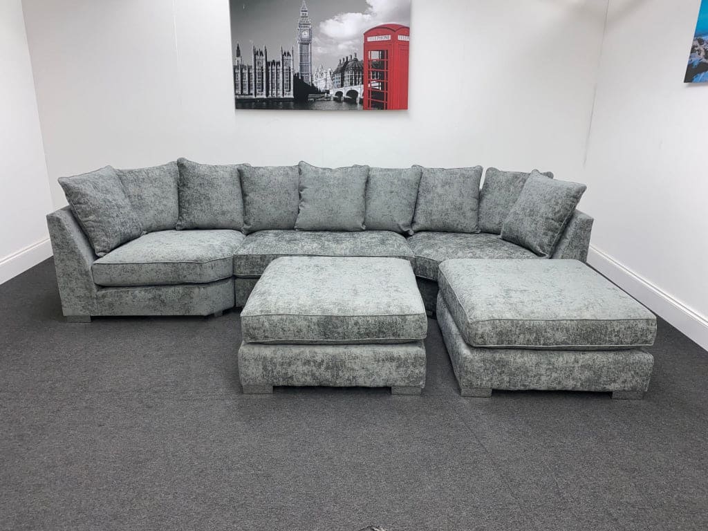 Lawrie Grey U-Shape Corner Sofa - Image 13