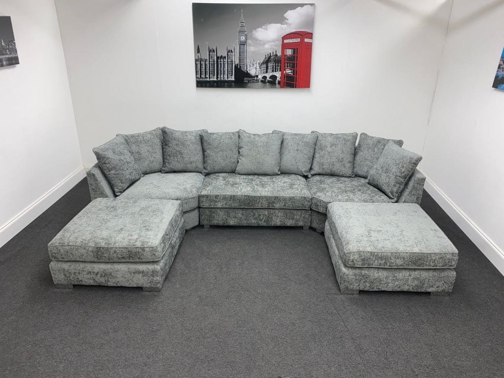 Lawrie Grey U-Shape Corner Sofa - Image 14