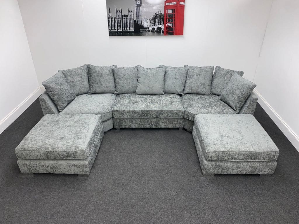 Lawrie Grey U-Shape Corner Sofa - Image 16