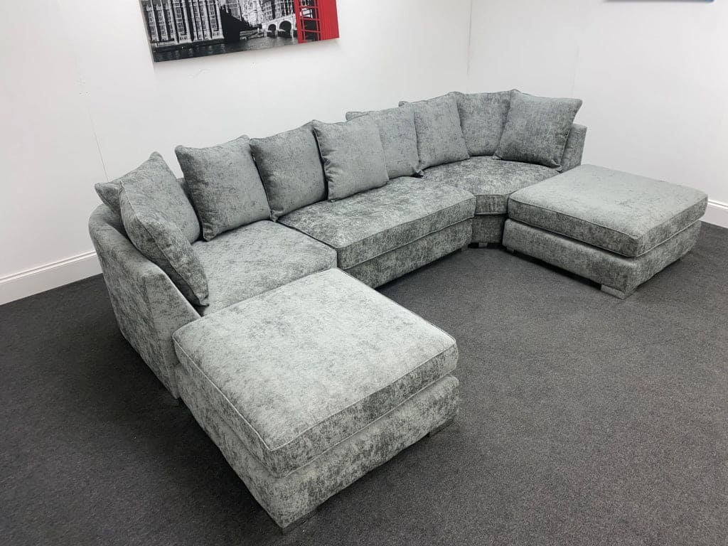 Lawrie Grey U-Shape Corner Sofa - Image 20