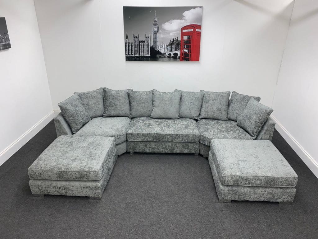 Lawrie Grey U-Shape Corner Sofa - Image 21