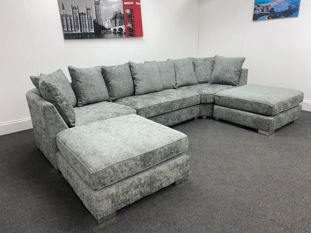 Lawrie Grey U-Shape Corner Sofa - Image 3
