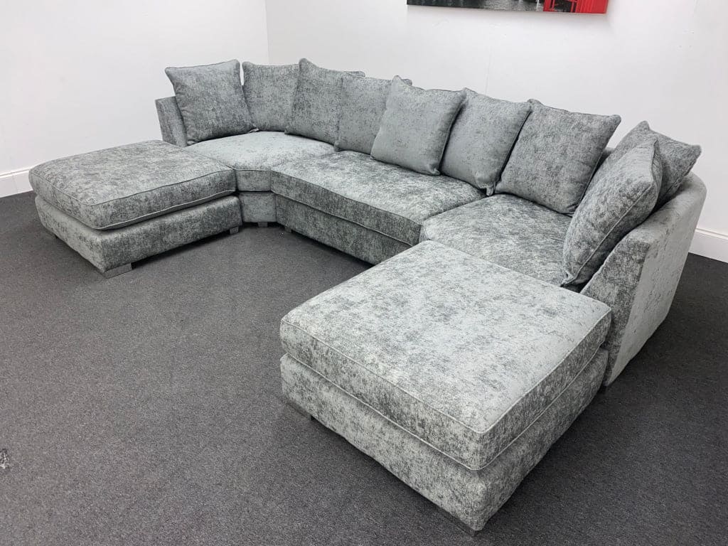 Lawrie Grey U-Shape Corner Sofa - Image 4