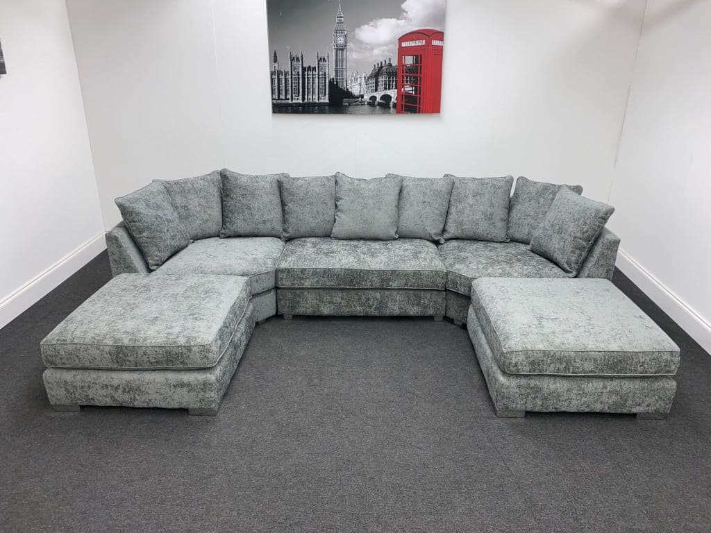 Lawrie Grey U-Shape Corner Sofa - Image 5
