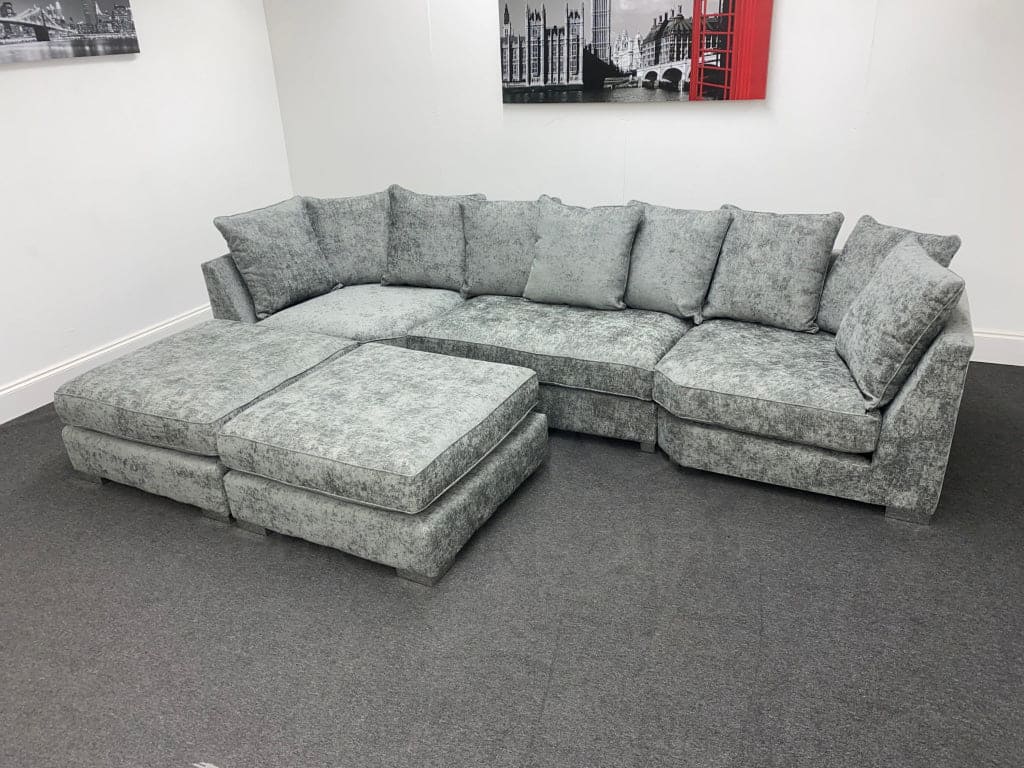 Lawrie Grey U-Shape Corner Sofa - Image 8