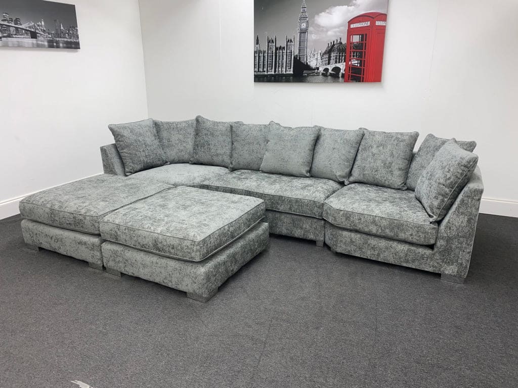 Lawrie Grey U-Shape Corner Sofa - Image 9