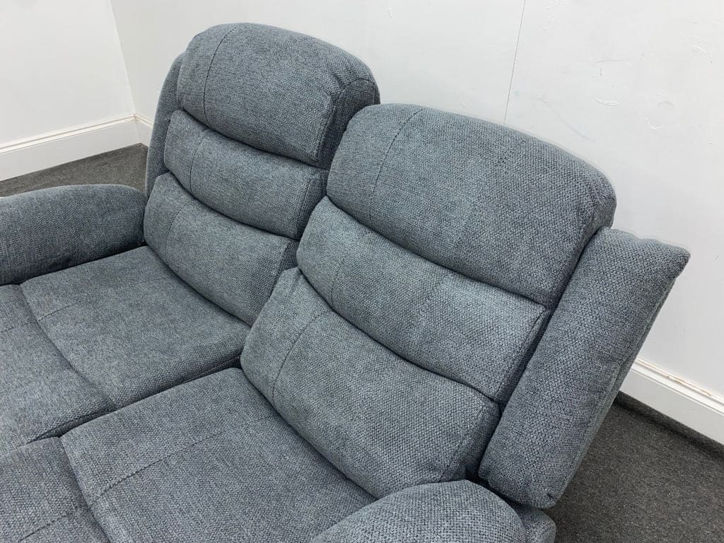 LIMITED TIME OFFER - "Lewson" Electric / Power Reclining Charcoal Grey Fabric Sofa Set - USB Charging & Drinks Tray Table Plus High Seating & Backrest Position | Couch | - Image 7