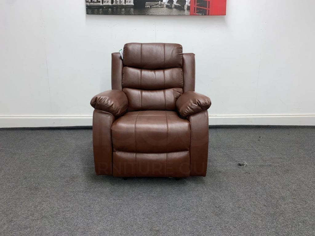 Lando Recliner Brown Leather Armchair - Image 10