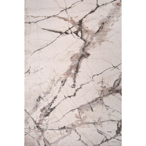 Lorenz Porcelain Marble Effect White Rug - Image 2