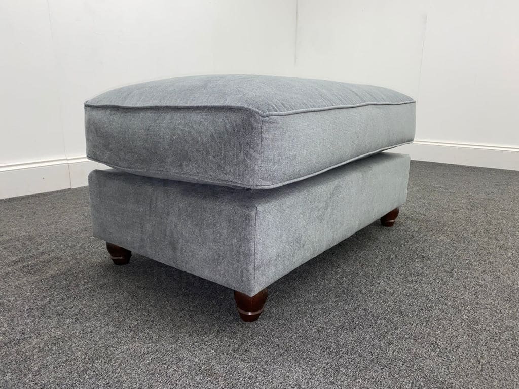 Montpellier Grey Fabric Footstool - Image 3