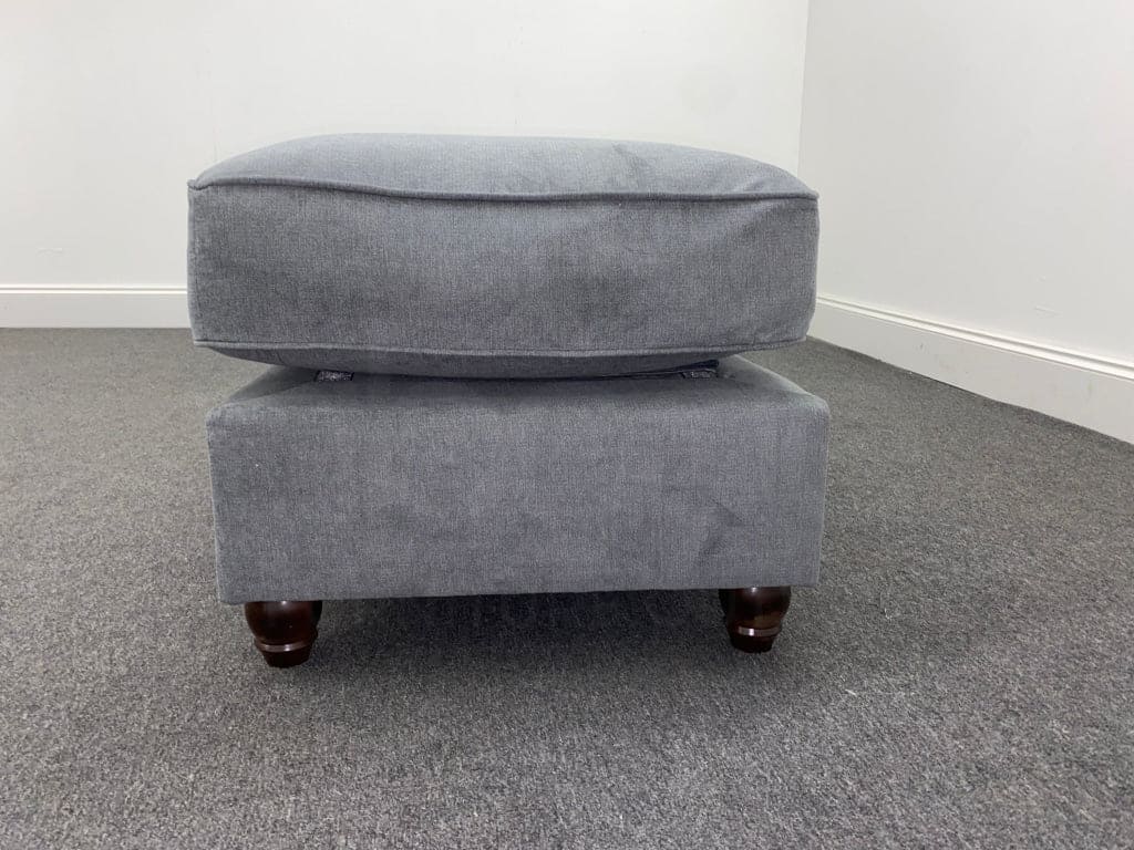 Montpellier Grey Fabric Footstool - Image 5