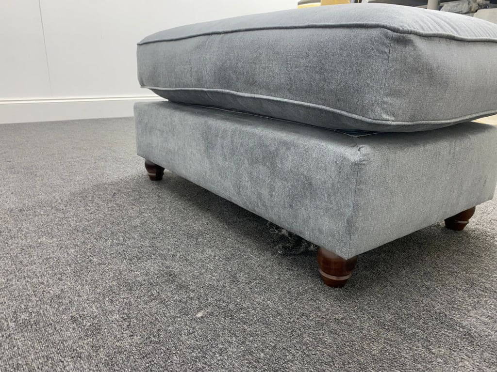 Montpellier Grey Fabric Footstool - Image 8