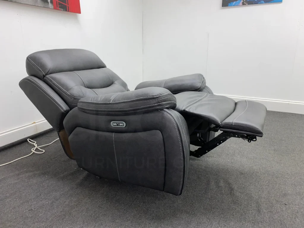 Cinema Sofa | Adjustable Power Headrests | Bluetooth Speakers | Vinson Express Smart Tech 1 Seater Sofa / Fabric Power Recliner Armchair Fabric Power Recliner - Image 6
