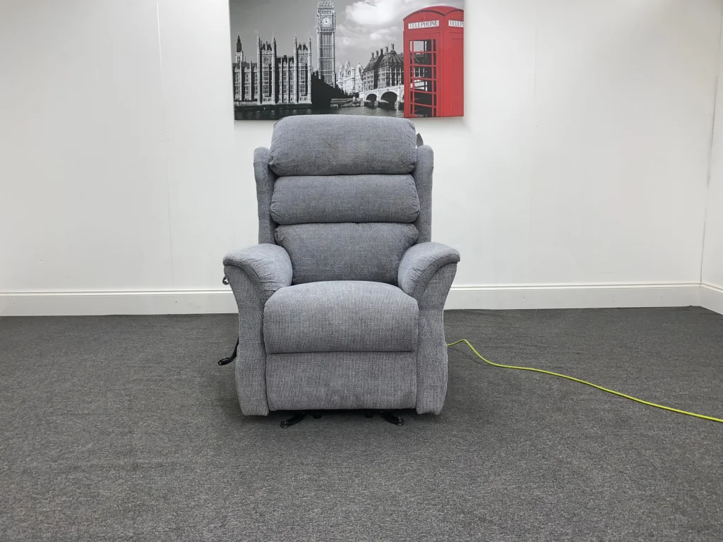 Electric Triple Motor Rise & Recliner Grey Fabric 1 Seater Sofa / Armchair - Image 16