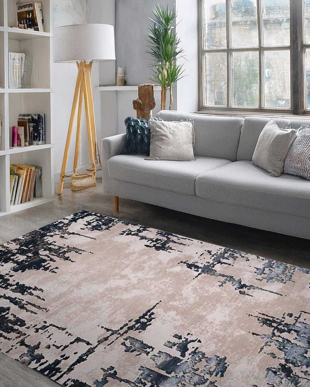 Ruby Urban Fade Cream & Blue Rug - Image 2
