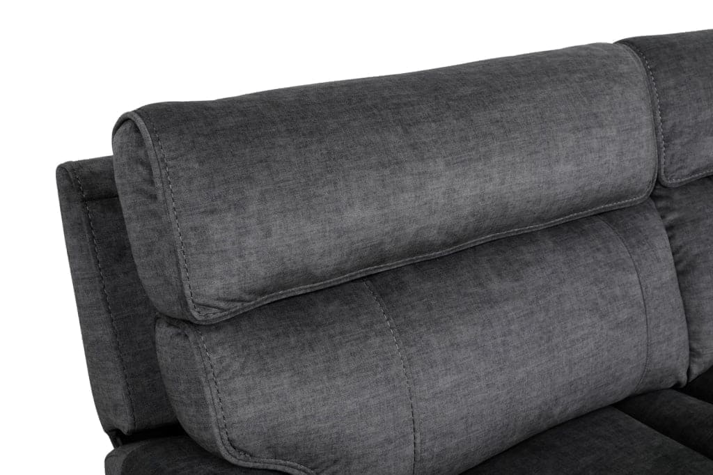 ( STAFF VOTED MOST COMFY ) - Portebello Electric Recliner Grey Fabric 3 Seater + 2 Seater Sofa Suite Set | Couch | - Image 8