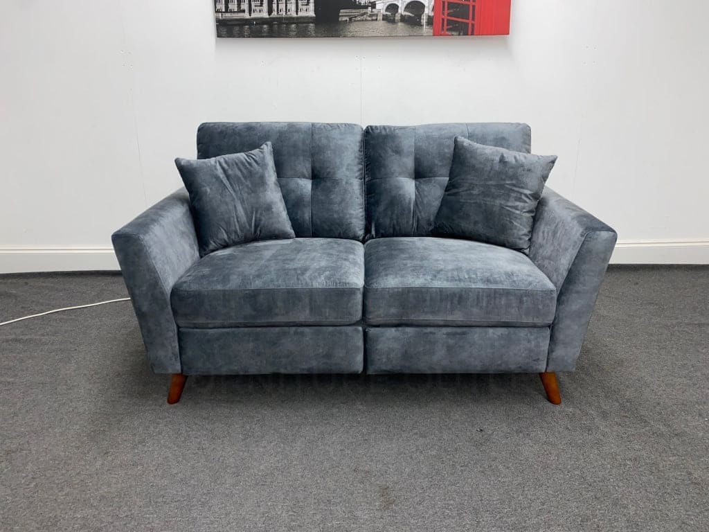 SPECIAL OFFER! Tivoli Electric Recliner Grey Plush Velvet Fabric 3 Seater + 2 Seater Bundle Sofa Set | Couch | - Image 16