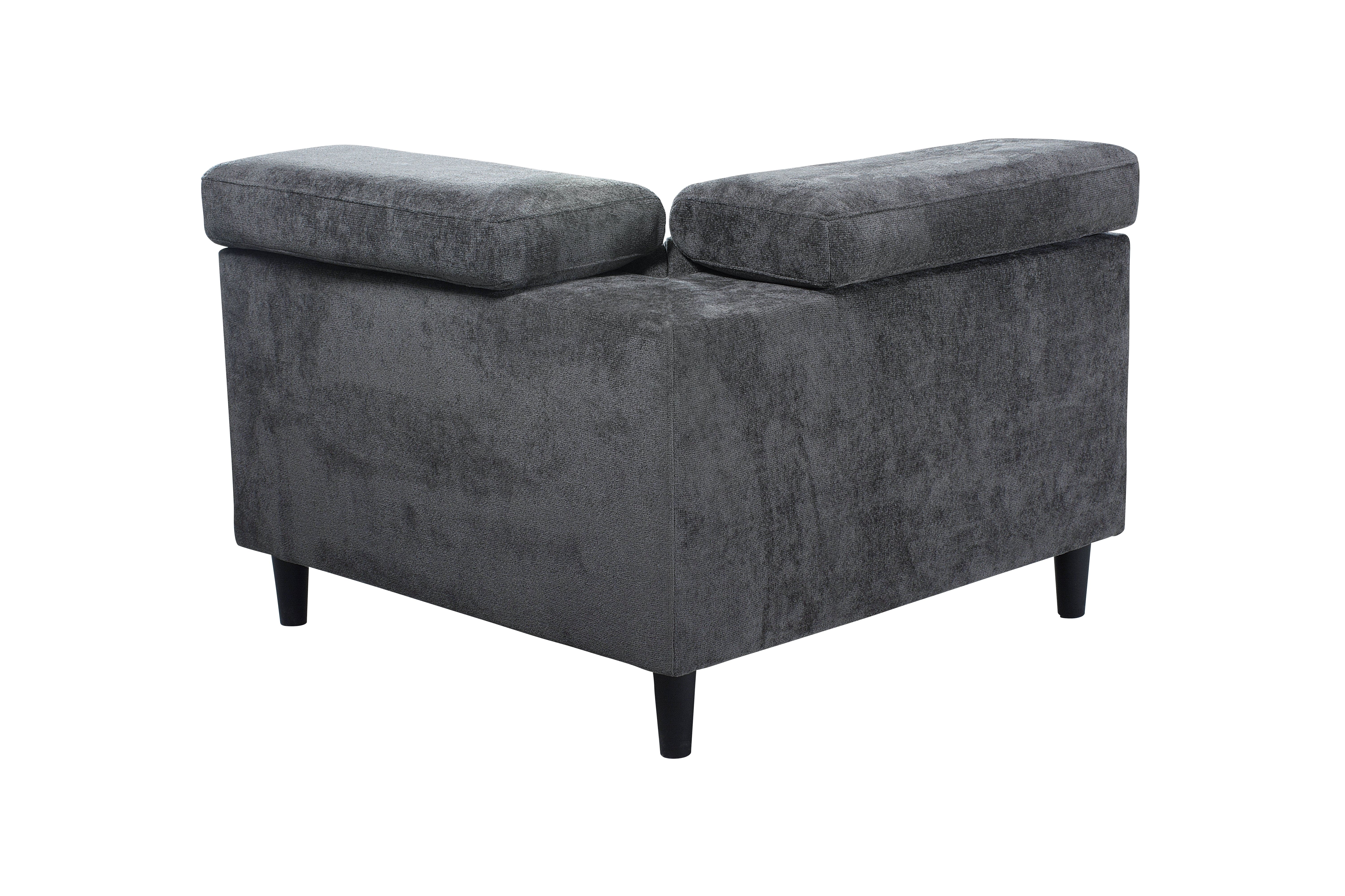 Beckham Reversible Electric Recliner Grey Fabric Corner Sofa With Adjustable Headrests - Image 12