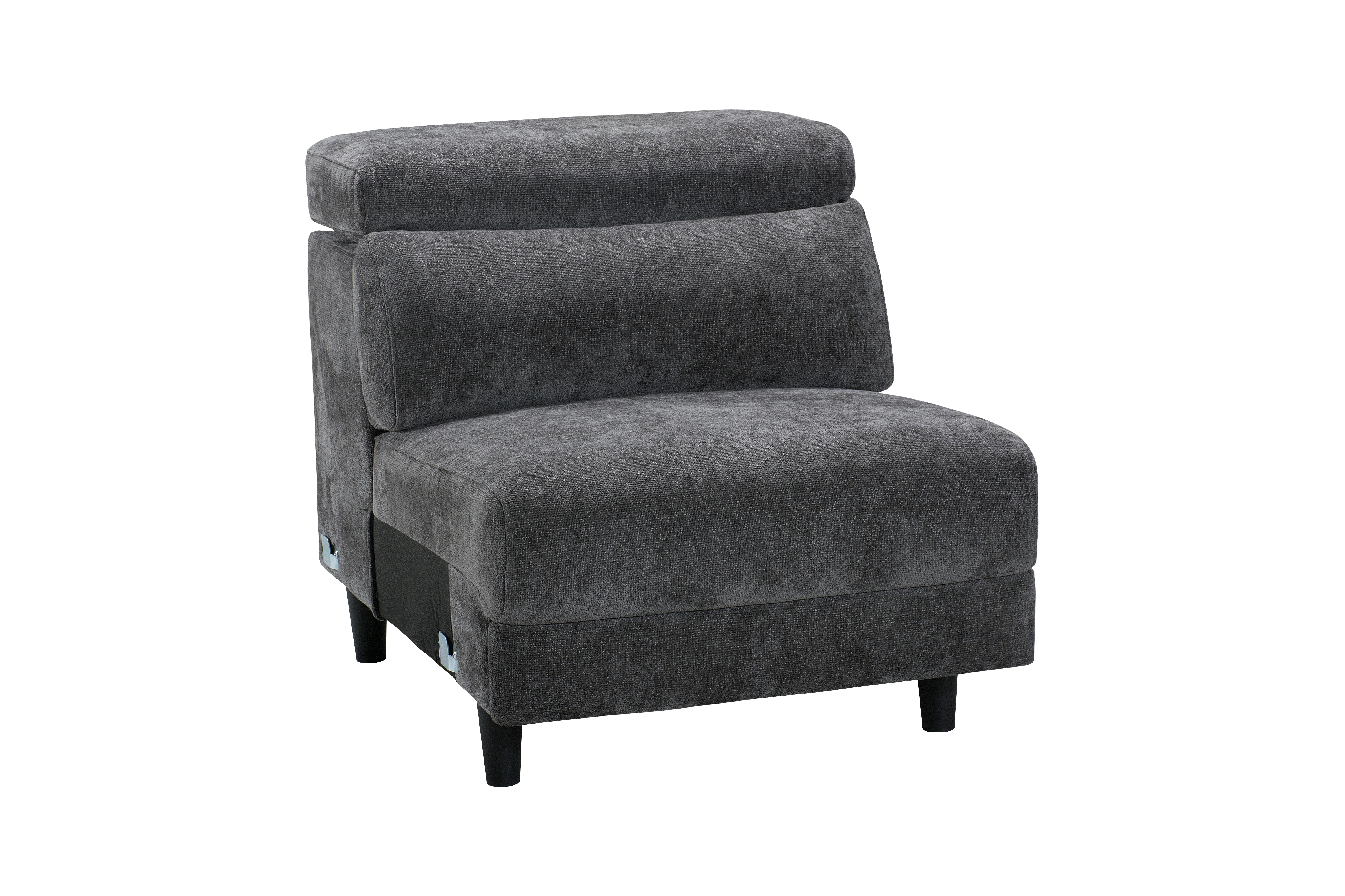 Beckham Reversible Electric Recliner Grey Fabric Corner Sofa With Adjustable Headrests - Image 6
