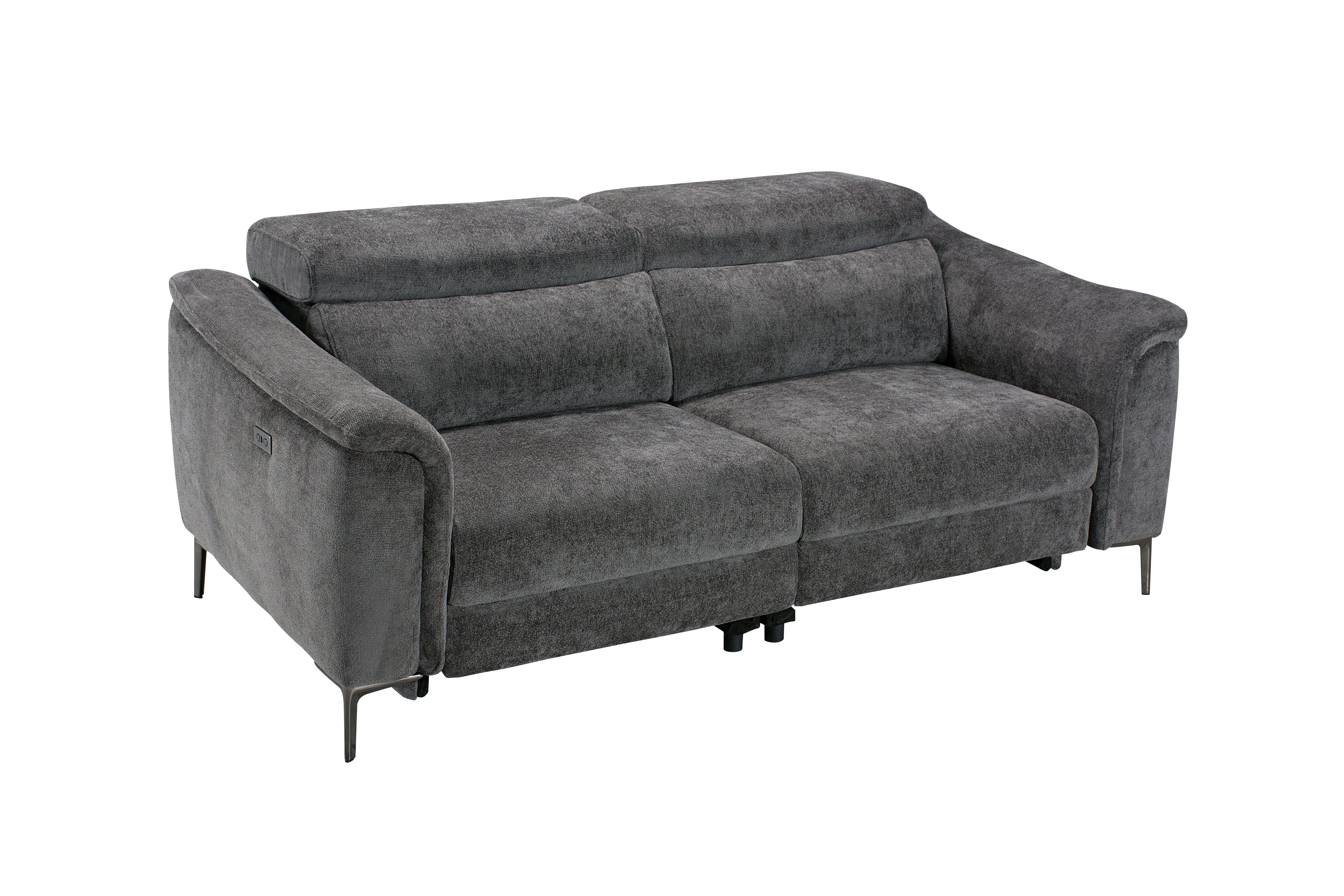 Beckham Fabric Electric Recliner 2 Seater Sofa Range With USB Charging Ports & Adjustable Headrests - Image 4