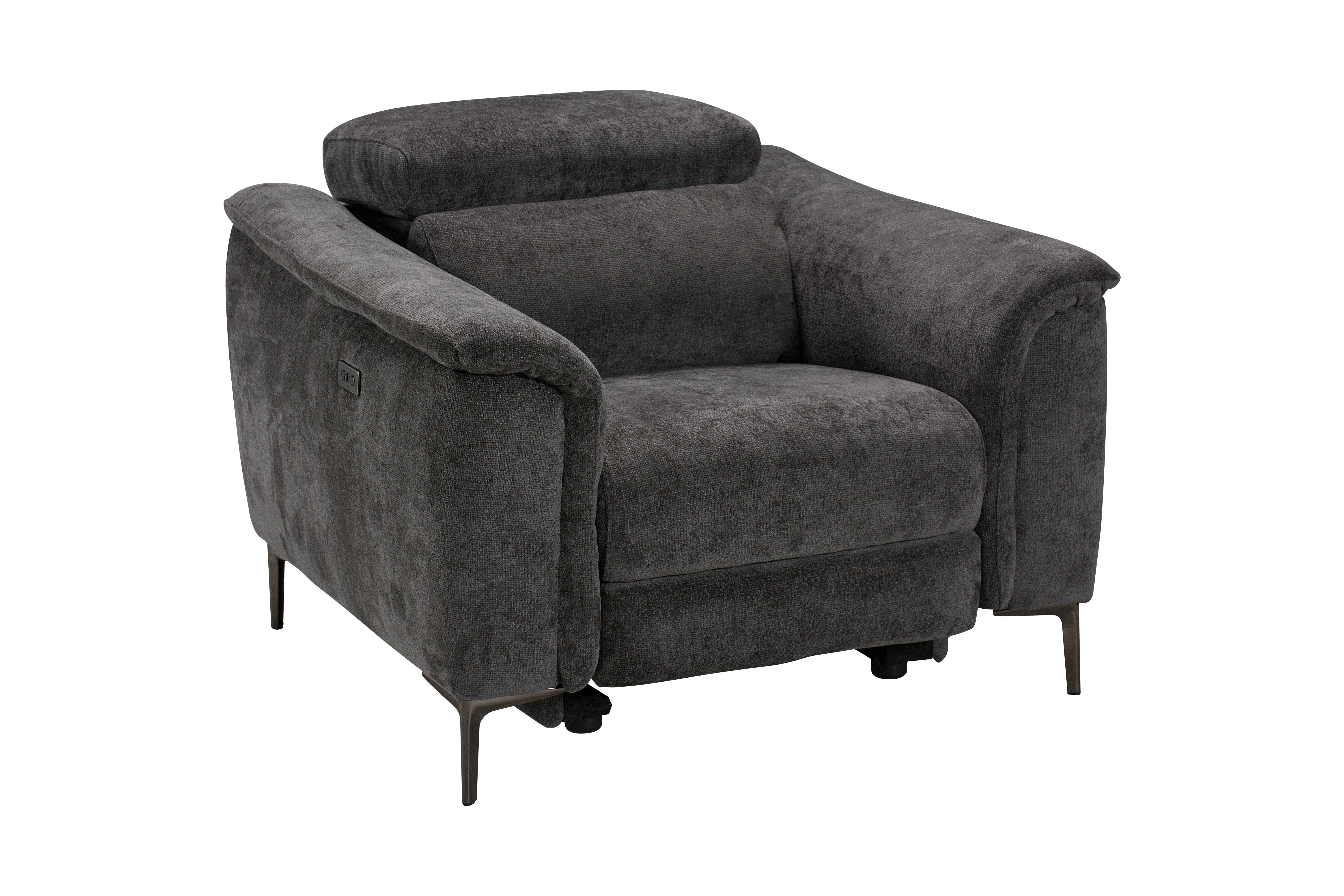 Beckham Fabric Electric Recliner Sofa Range With USB Charging Ports & Adjustable Headrests - Image 7