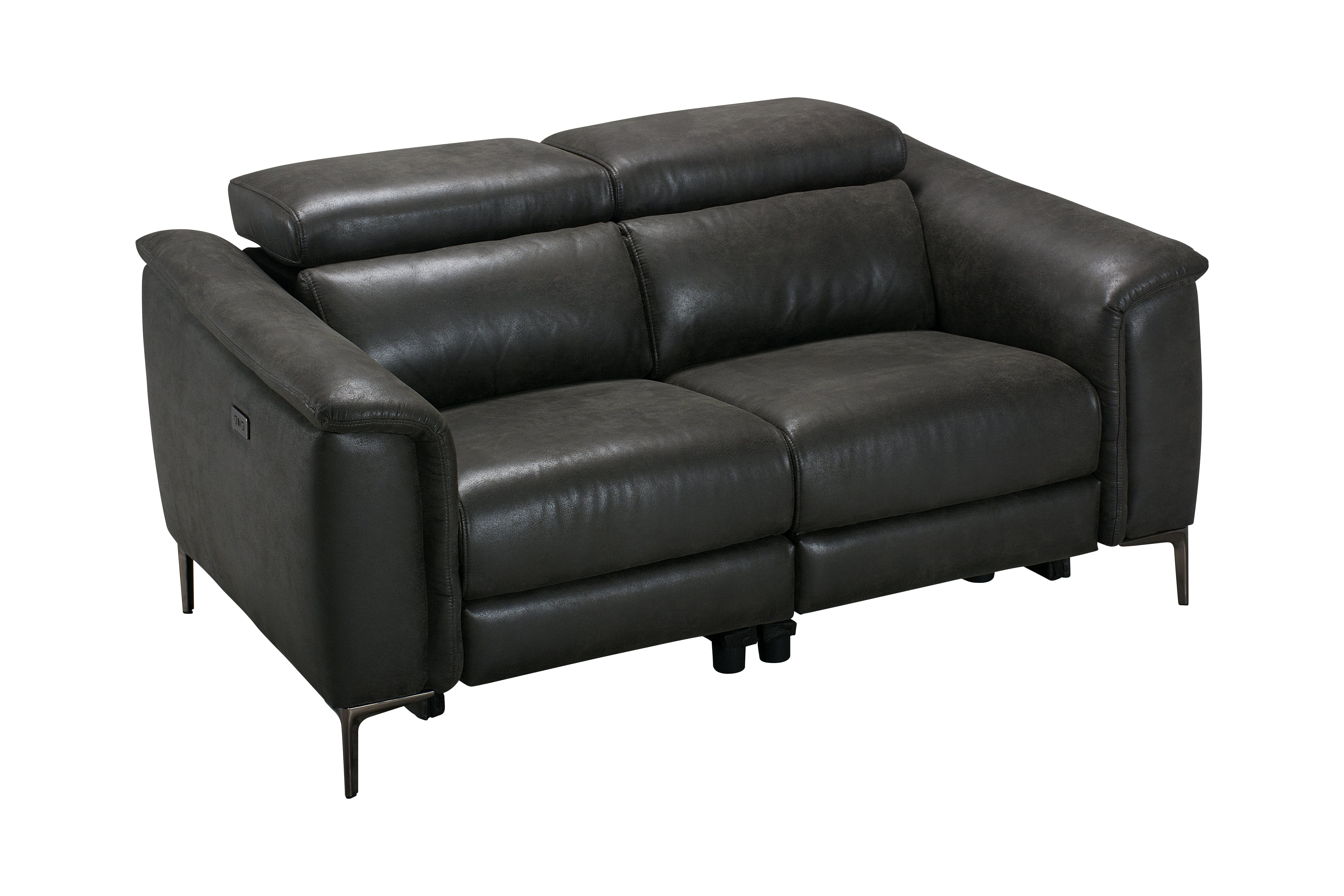 Beckham Resilience Suede Electric Recliner Sofa Range With USB Charging Ports & Adjustable Headrests - Image 3