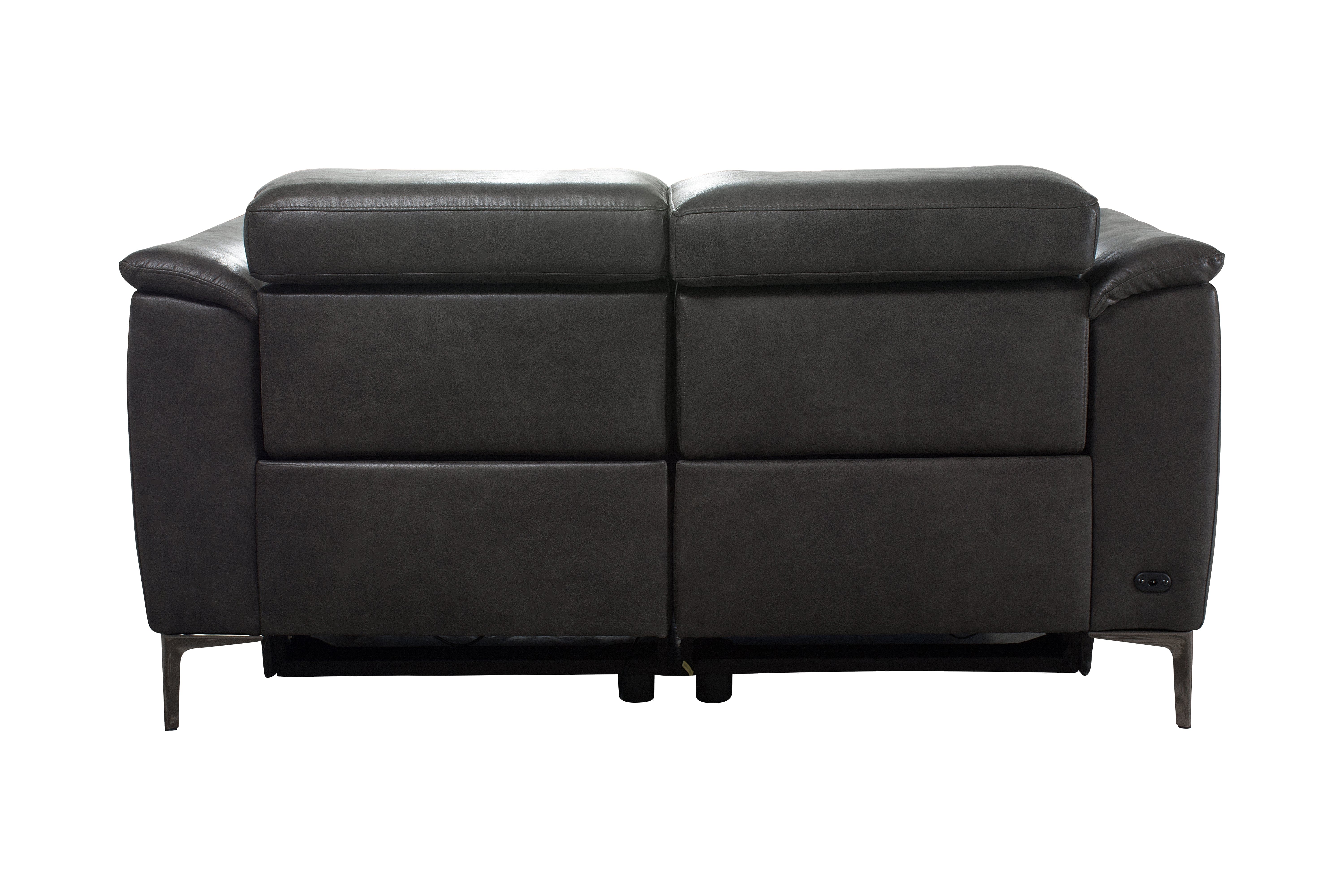 Beckham Resilience Suede Electric Recliner Sofa Range With USB Charging Ports & Adjustable Headrests - Image 14