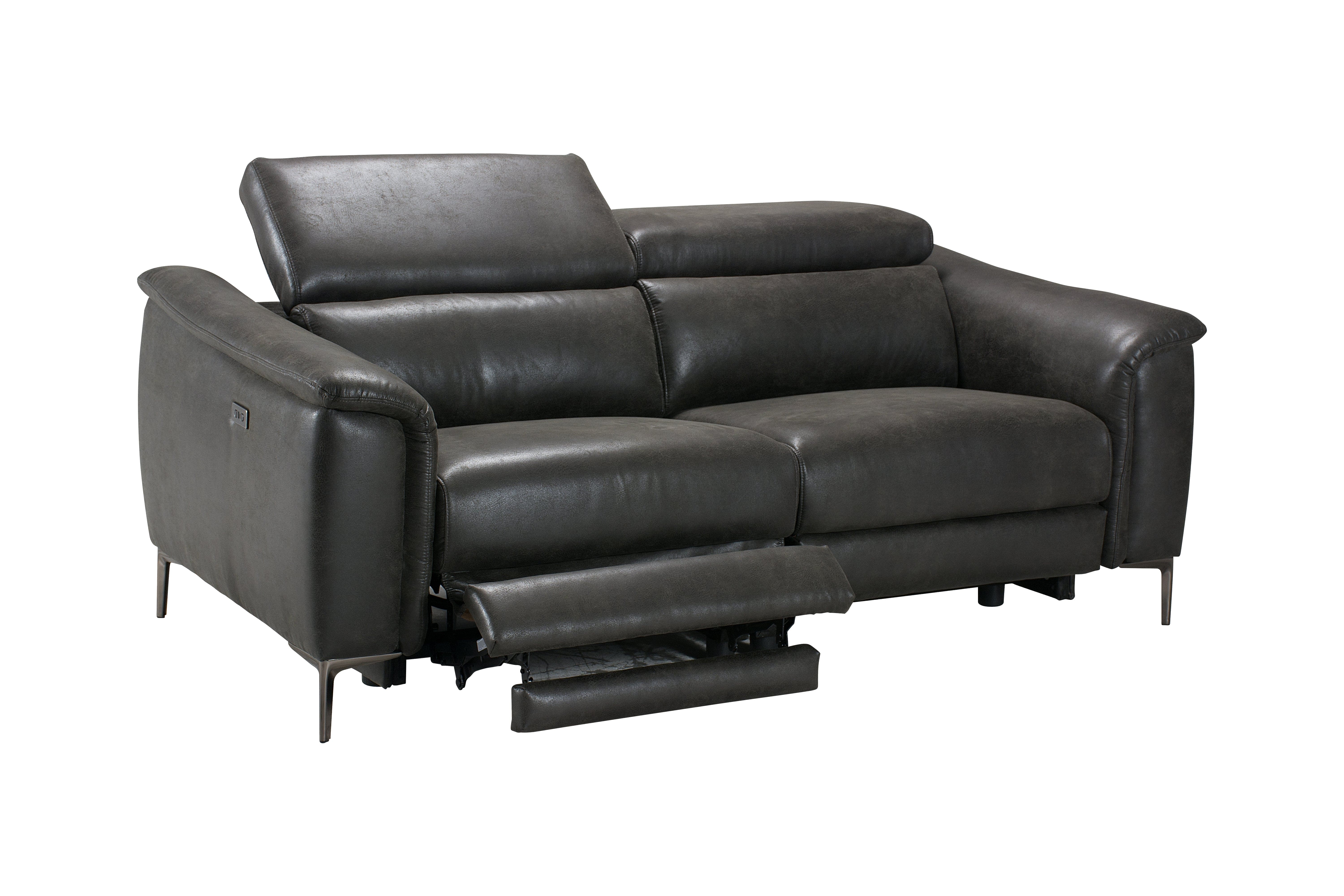Beckham Resilience Suede Electric Recliner Sofa Range With USB Charging Ports & Adjustable Headrests - Image 2