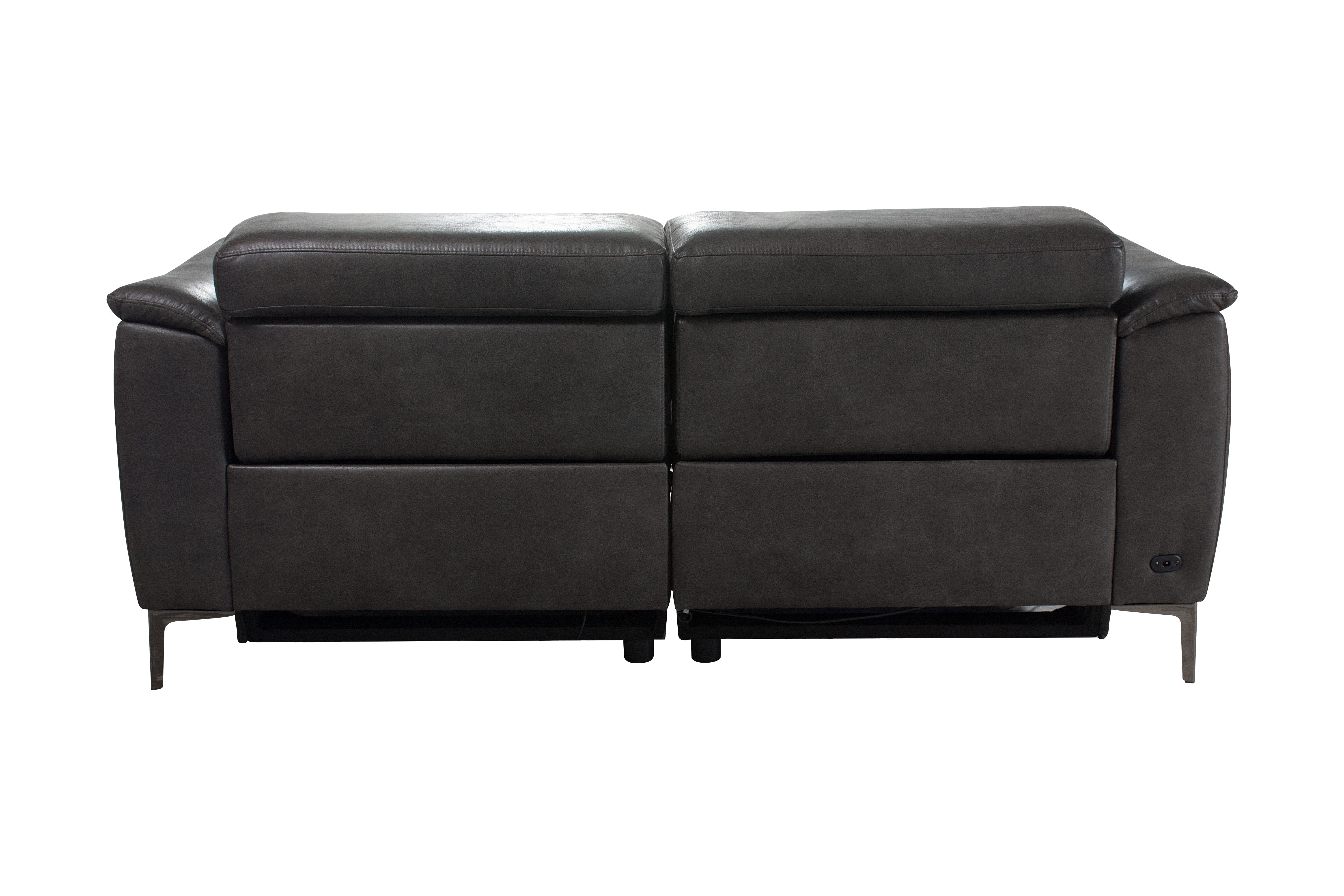 Beckham Resilience Suede Electric Recliner Sofa Range With USB Charging Ports & Adjustable Headrests - Image 24