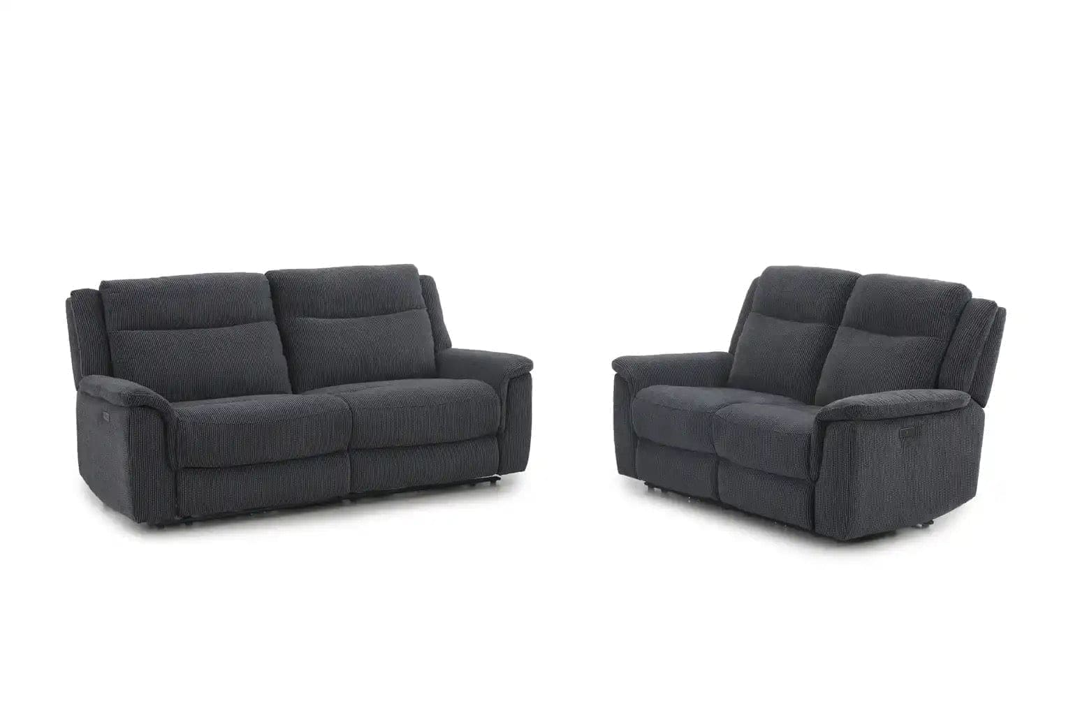 "Tamala" Charcoal Grey Fabric Electric Recliner Sofa Range Complete With USB/C Charging Ports - Image 8