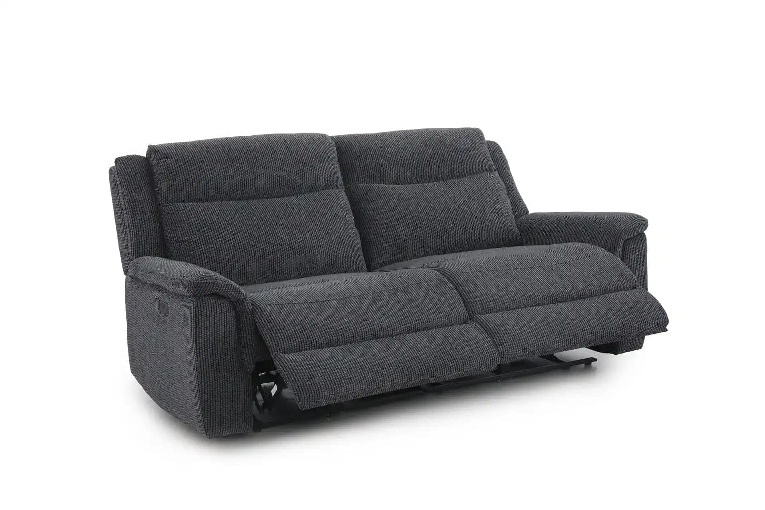"Tamala" Charcoal Grey Fabric Electric Recliner Sofa Range Complete With USB/C Charging Ports - Image 5