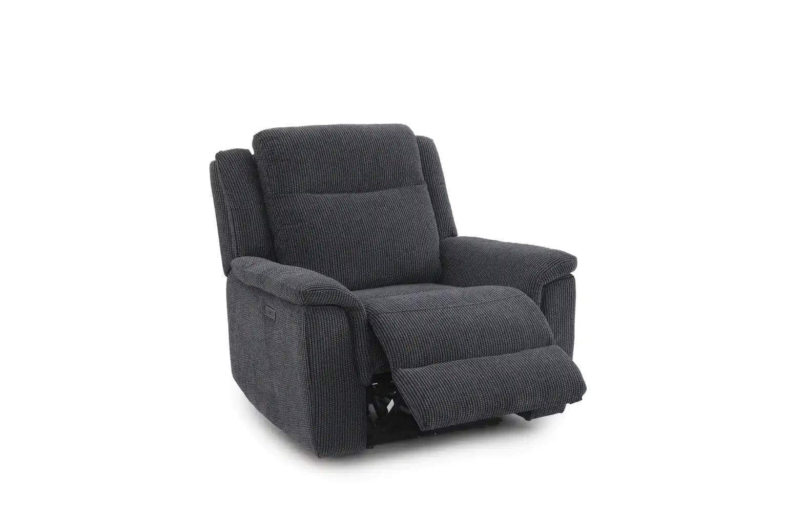 "Tamala" Charcoal Grey Fabric Electric Recliner Sofa Range Complete With USB/C Charging Ports - Image 7