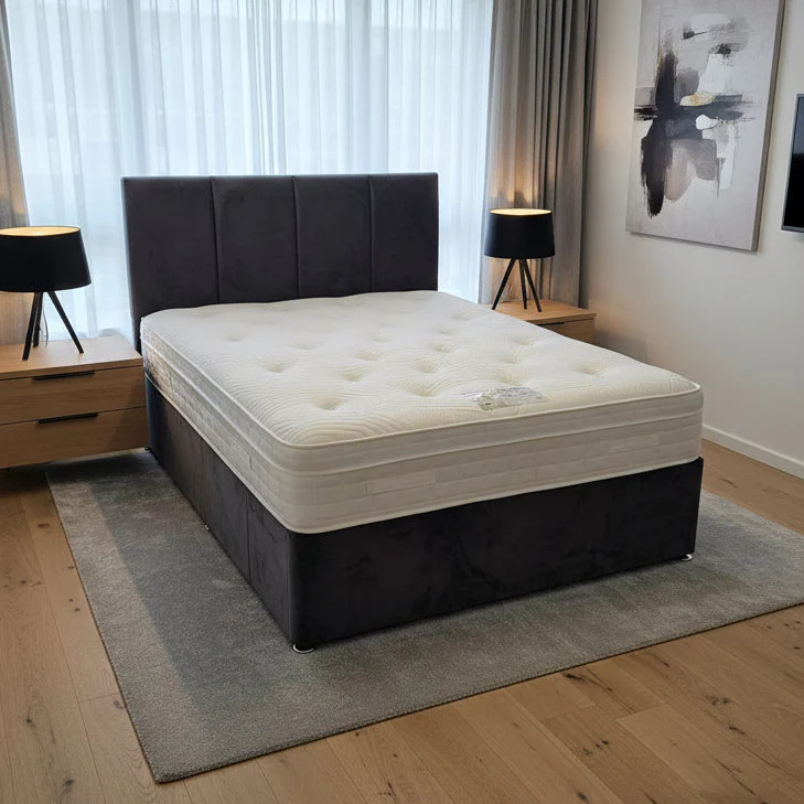 “ Organic Natural “ Firm 1000 Pocket Sprung Mattress & Divan Bed Package With 2 Draws | Available In 3ft Single, 4'6ft Double or 5ft king - Image 3