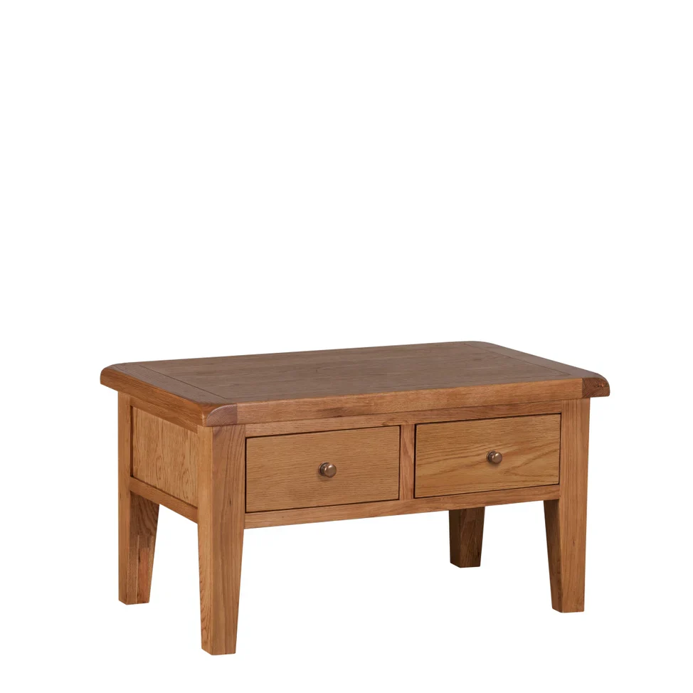 Torino Real Hardwood Oak Coffee Table - Image 6