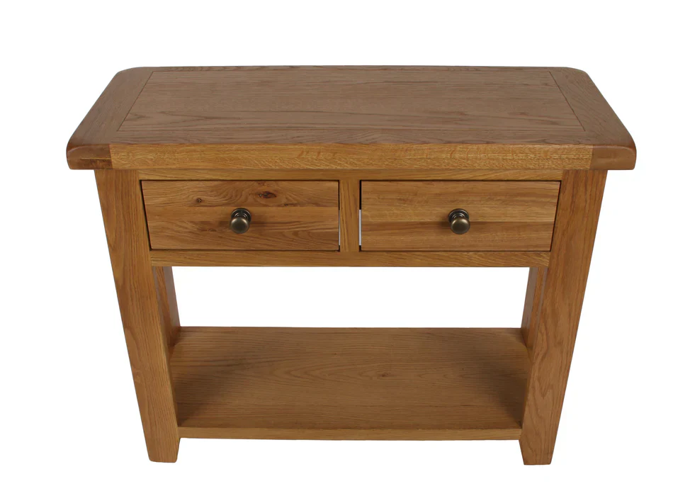 Torino Real Hardwood Oak Console Table - Image 5